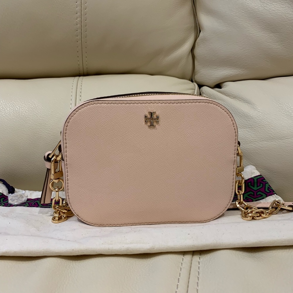 Tory Burch Emerson saffiano leather crossbody bag